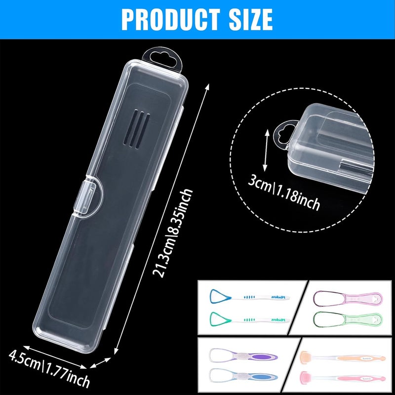 Wiojtry Tongue Scraper Case, Tongue Scraper Case Only, Tongue Scraper Travel Case, Tongue Cleaner Case, Case for Tongue Scraper, Tongue Scraper Holder, Transparent Tongue Cleaner Case - Image 2
